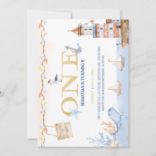 Invitation de premier anniversaire nautique