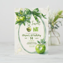 Invitation de premier anniversaire Wa douce pomme
