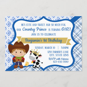 Invitation de Prince pour le premier anniversaire
