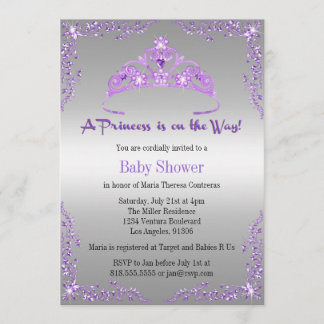 Invitation de princesse baby shower
