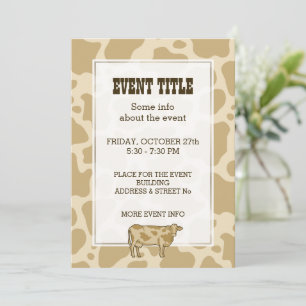 Invitation de profil de vache