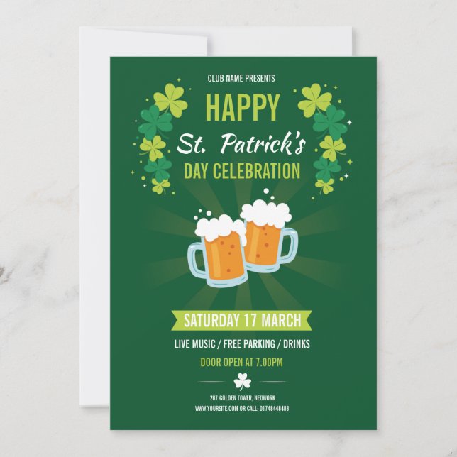 Invitation de prospectus Saint Patricks (Devant)