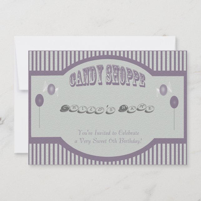Invitation de Purple Candy Shoppe (Devant)