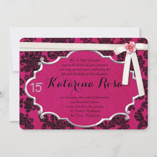 Invitation de Quinceanera (Devant)