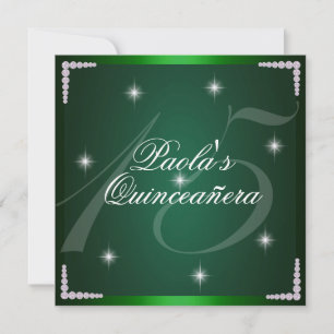 Invitation de Quinceañera avec des étincelles de d