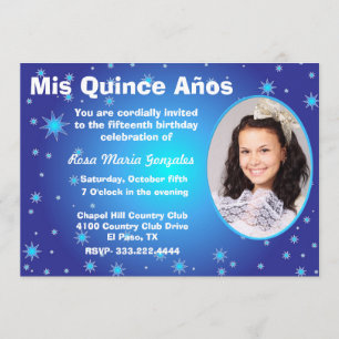 Invitation de Quinceañera de photo d'étoiles