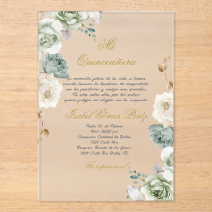 Invitation de quinceañera en espagnol