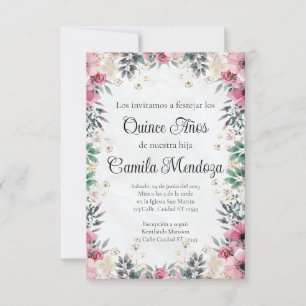 Invitation de Quinceañera/Invitation/Mariage