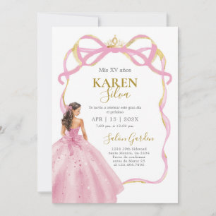 Invitation de Quinceanera Rose