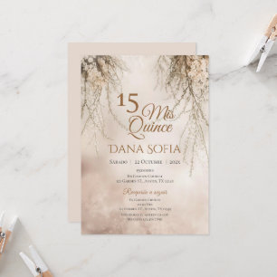Invitation de Quincenera en espagnol Boho