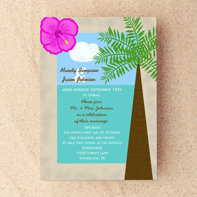 Invitation de réception après mariage -- Tropical (Créateur téléchargé)