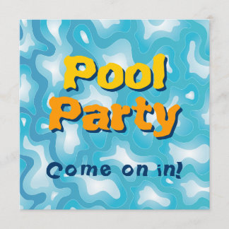 Invitation de réception au bord de la piscine