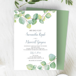 Invitation de réception de fuite, Eucalyptus