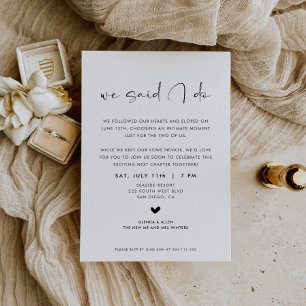 Invitation de réception de fuite 'Nous avons dit o