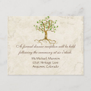 Invitation de réception de la racine de l'arbre de