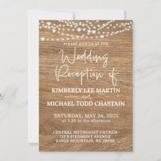 Invitation de réception de mariage