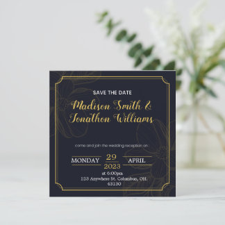 Invitation de réception de mariage à retenir