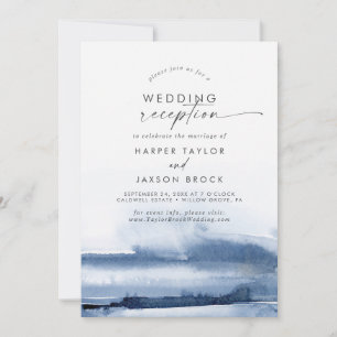Invitation de réception de mariage aquarelle moder