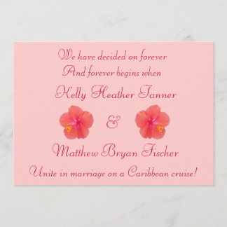 Invitation de réception de mariage au Tropical Hib