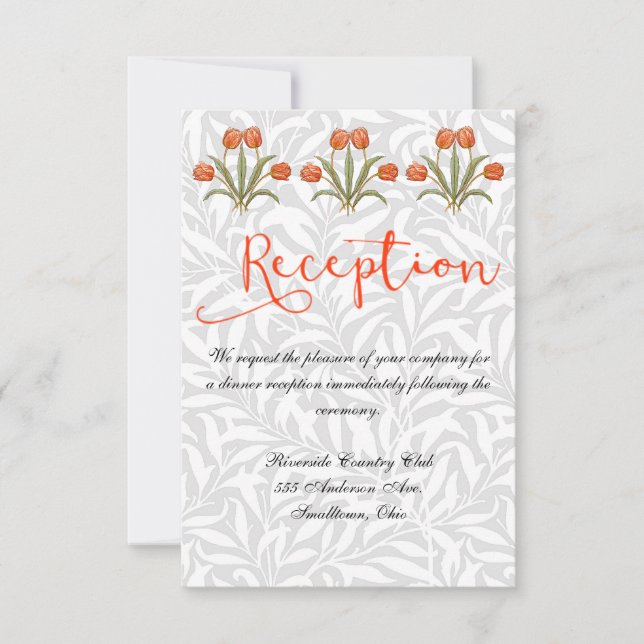 Invitation de réception de mariage blanc personnal (Devant)