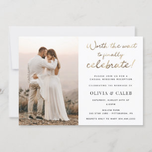 Invitation de réception de mariage Ça Vaut la Pein