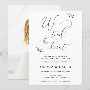Invitation de réception de mariage décontractée