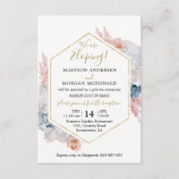 Invitation de réception de mariage en aquarelle fl