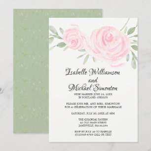 Invitation de réception de mariage en fuite avec d