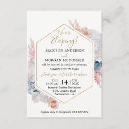 Invitation de réception de mariage en fuite floral
