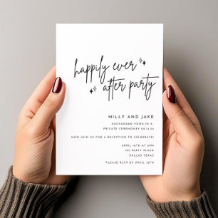 Invitation de réception de mariage modifiable, Hap