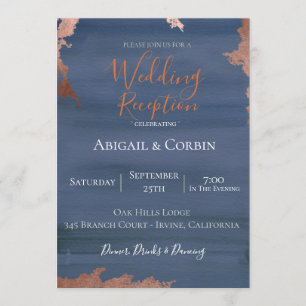 Invitation de réception de mariage Moody Blue