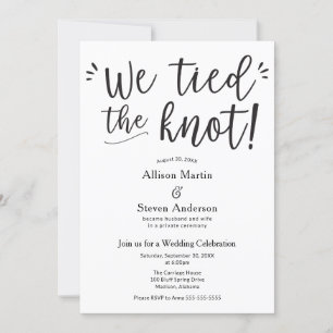 Invitation de réception de mariage Nous avons noué