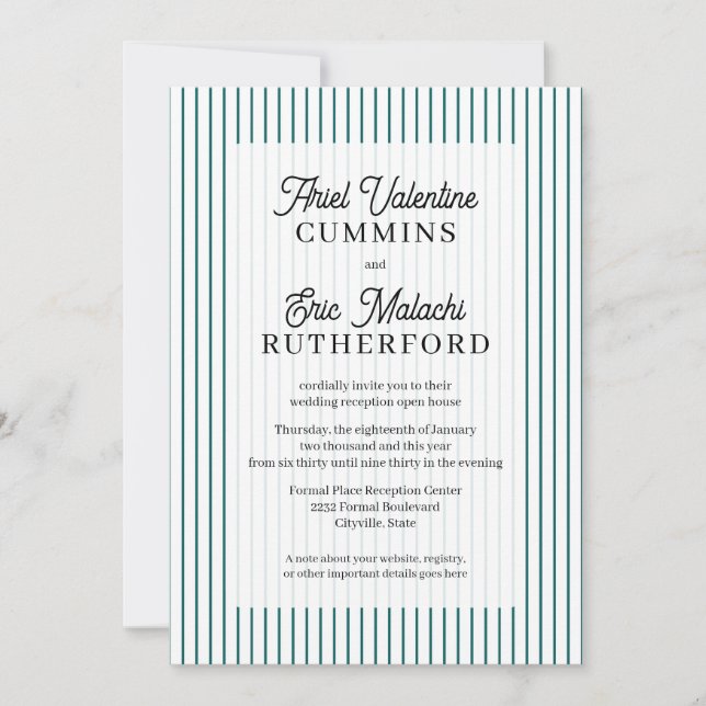 Invitation de réception de mariage rustique de cam (Devant)