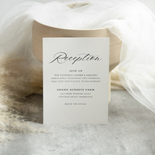 Invitation de réception de script élégant