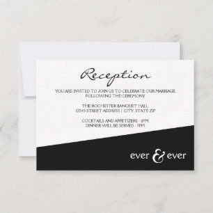 Invitation de réception Ever & Ever Black Angle