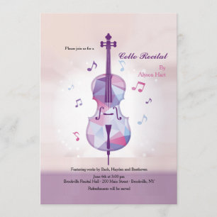 Invitation de récital de violoncelle