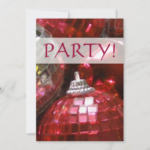 Invitation de Red Baubles 'Party ! '