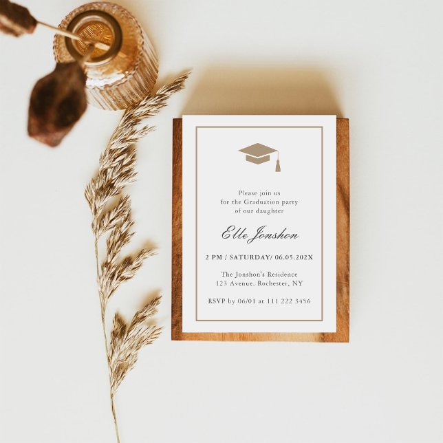 Invitation de remise de diplôme classique minimali (Créateur téléchargé)