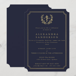 Invitation de remise de diplôme en médecine ostéop