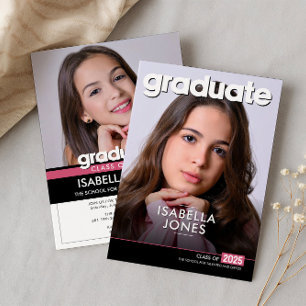 Invitation de remise de diplôme photo moderne et d