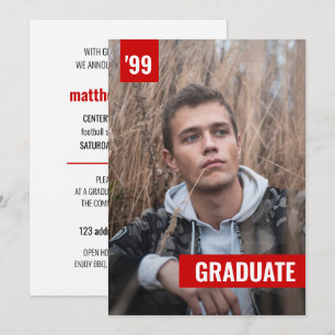 Invitation de remise de diplômes photo moderne et 