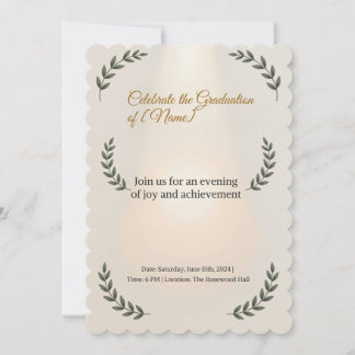 invitation de remise de diplômes simple et minimal