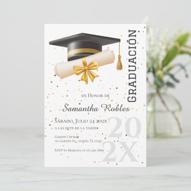 Invitation de remise des diplômes (Debout devant)