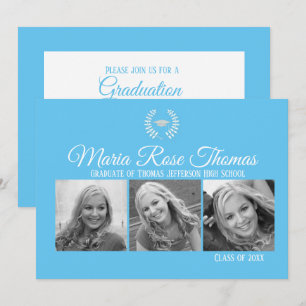 Invitation de remise des diplômes Carolina Blue Ca