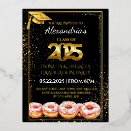 Invitation de remise des diplômes Donuts et Degrés