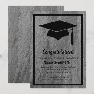 Invitation de remise des diplômes en granit classi