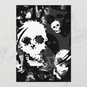 Invitation de remous des spectres B&W de crâne