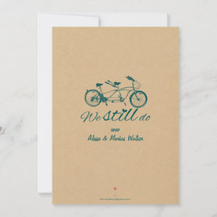 Invitation De Renouveau Vintage Vow "We Still Do"