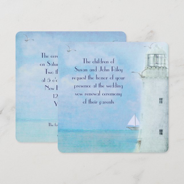 Invitation de renouvellement de phare Vow (Devant / Derrière)