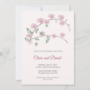 Invitation de renouvellement de vœux de la plante